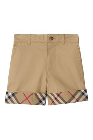 beige cotton shorts BURBERRY KIDS | 8117173B9719